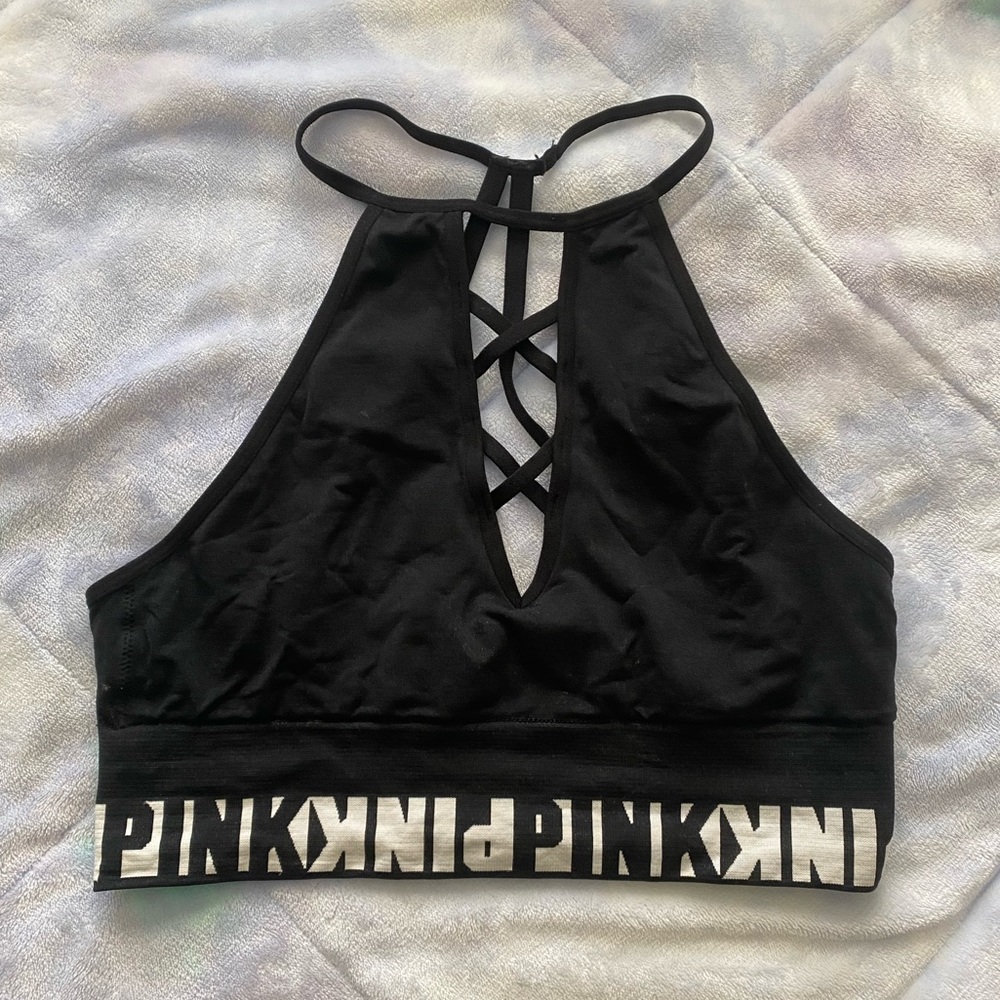 PINK Logo Strappy Bralette